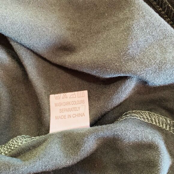 Berydress Women Dress Large 3/4 Sleeve Faux Wrap Dark Green Classic - Picture 9 of 9